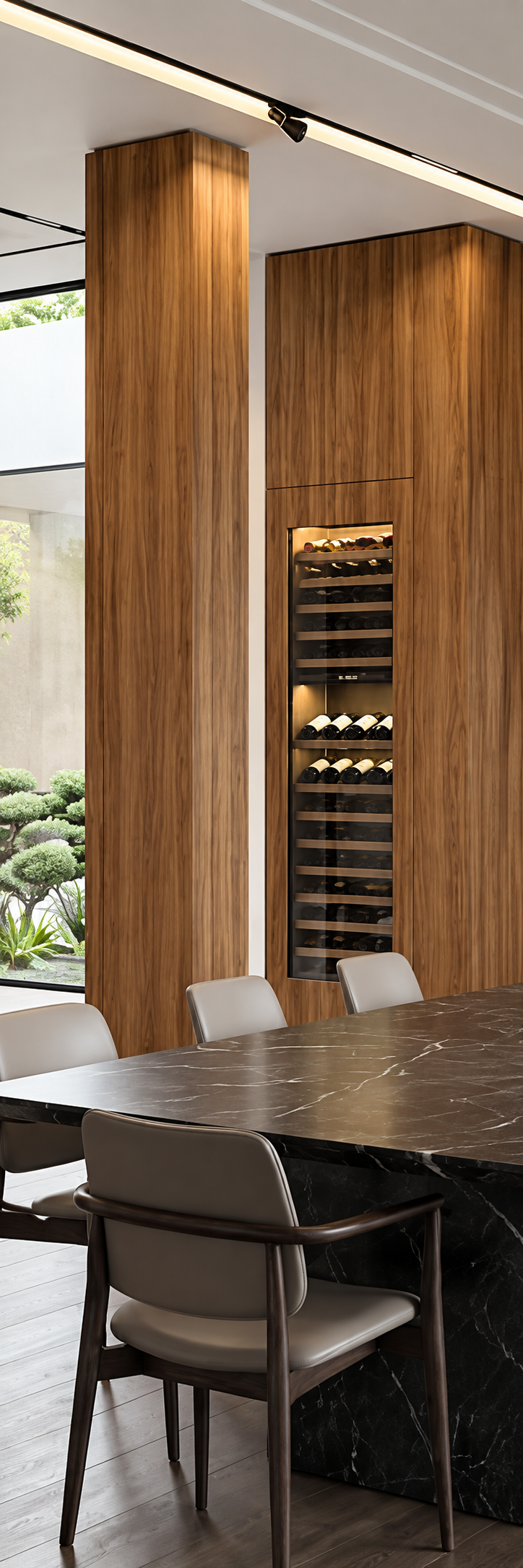 BAMBU CARBONIZADO aplicado em ambiente